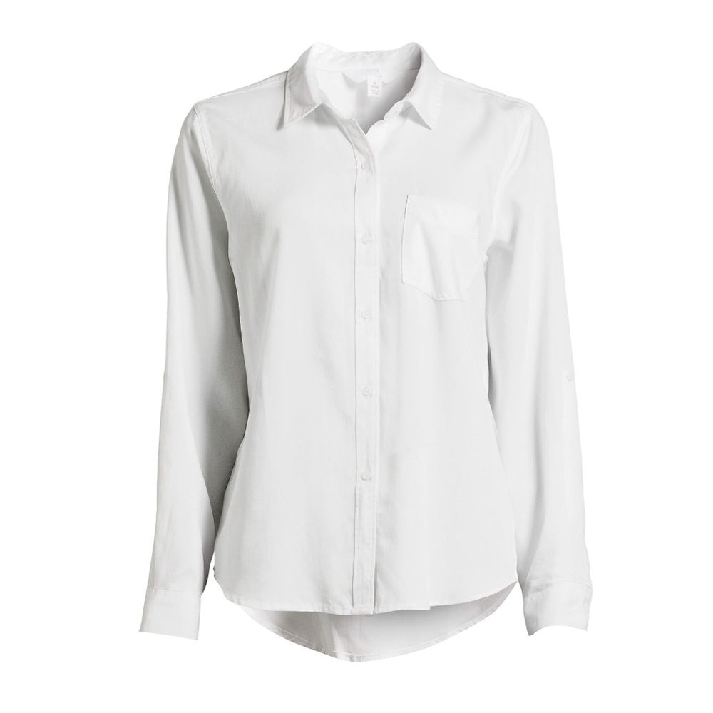 🆕 Time and Tru Women's Soft Button Front Shirt, Sizes XXXL